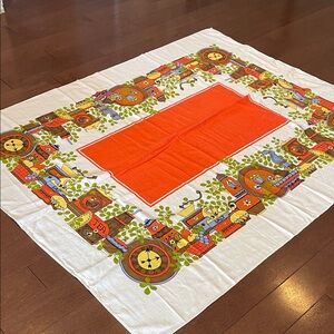 Vibrant Orange and White Home Bedding